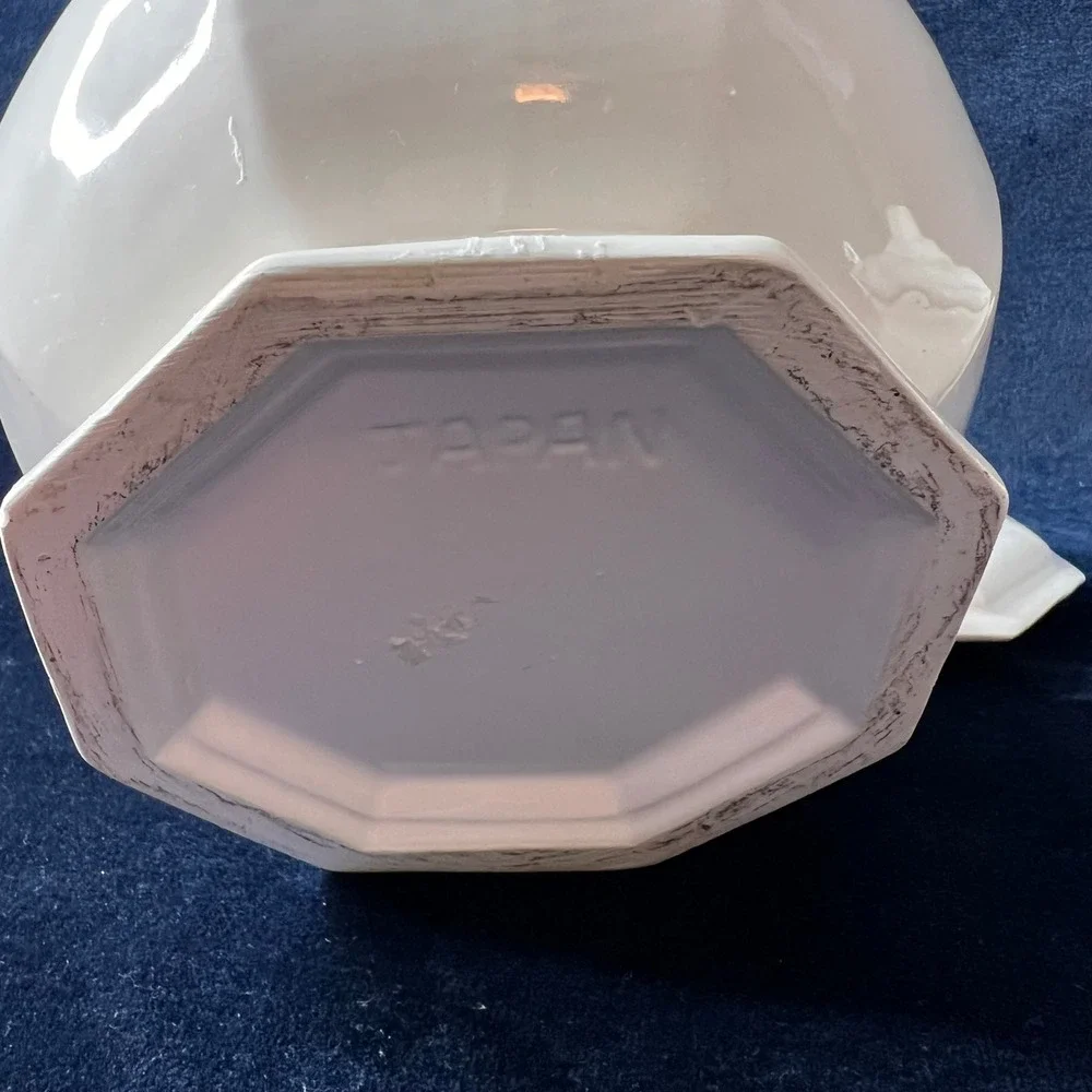 Vintage White Octagonal Gravy Tureen | Japan